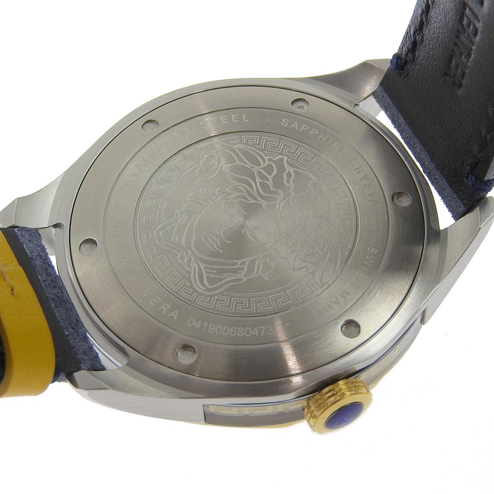 Versace VERA Watch Stainless Steel Leather Quartz