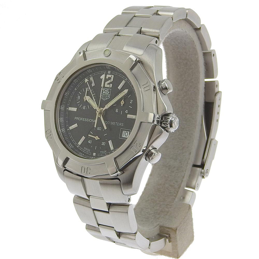 Tag Heuer Exclusive Wristwatch, CN1110, Made of Stainless Steel, Swiss-made, Silver and Quartz Chronograph with Black Dial for Men【Used】 CN1110