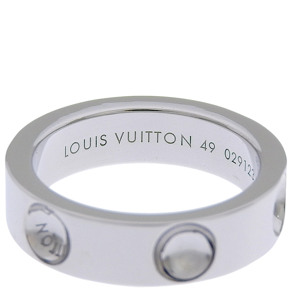 Louis Vuitton White Gold Ring 9.5