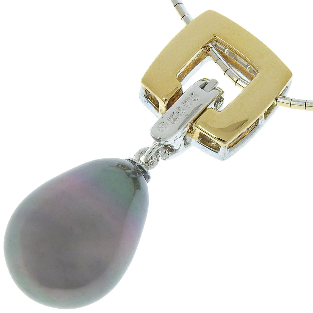 Tasaki Drop Pearl Necklace K18 Gold Diamond