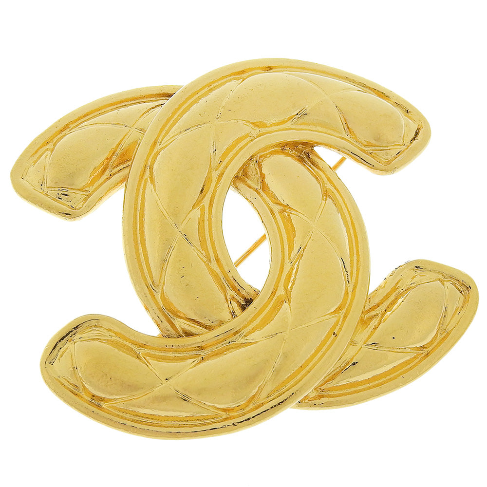 Chanel Gold Plated Coco Mark Brooch