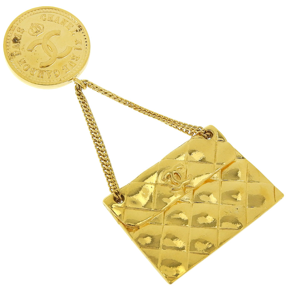 Chanel Gold Plated Bag Motif Brooch