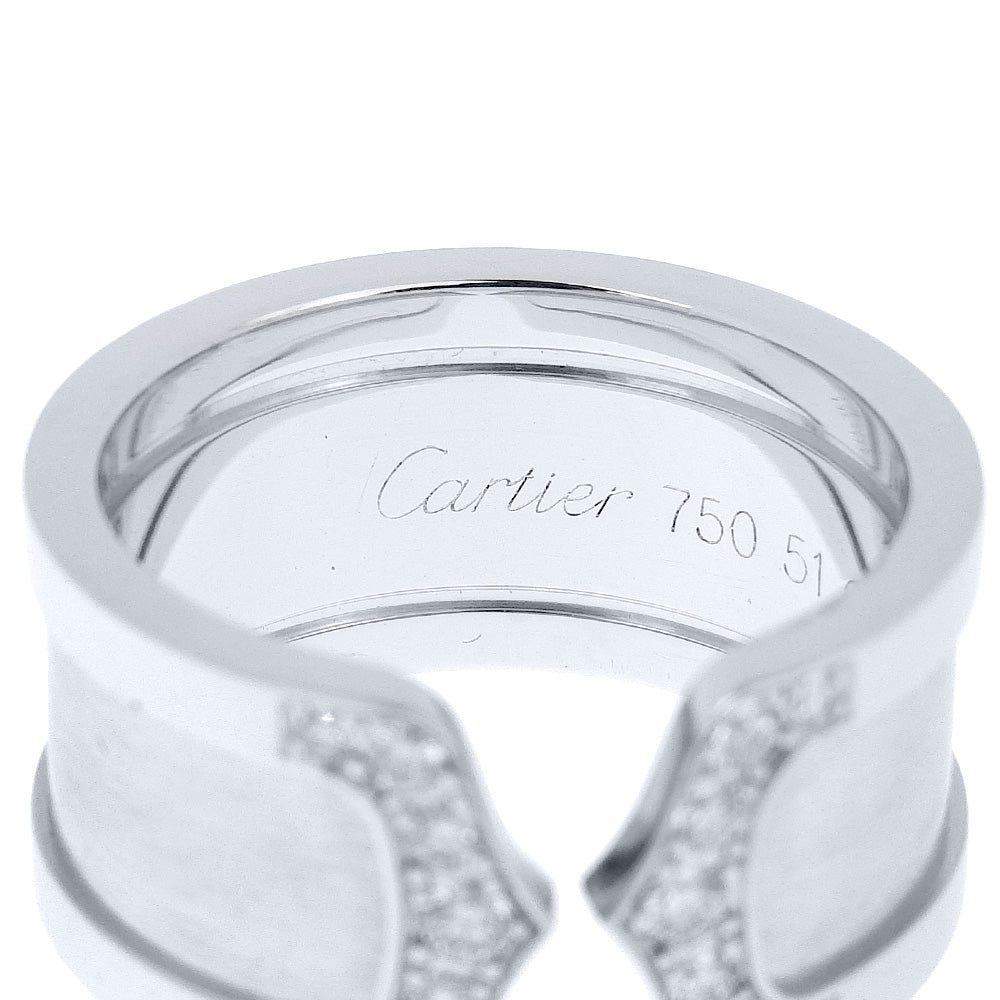 Cartier C2 Ring K18 White Gold Diamond