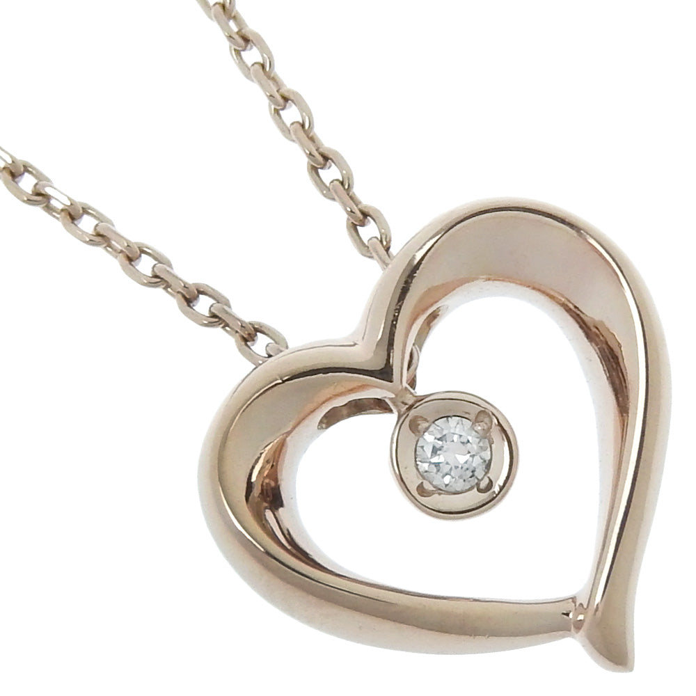 Star Jewelry Heart Necklace K10 Pink Gold Diamond