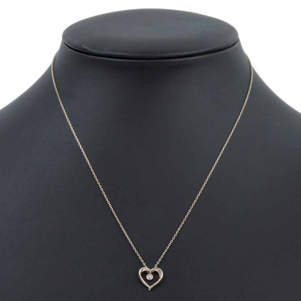[LuxUness]  Star Jewelry Heart Necklace, 2JN0156 in K10 Pink Gold with 0.01 Diamond, Women's - A+ Rank Condition Metal Necklace 2JN0156 in Excellent condition