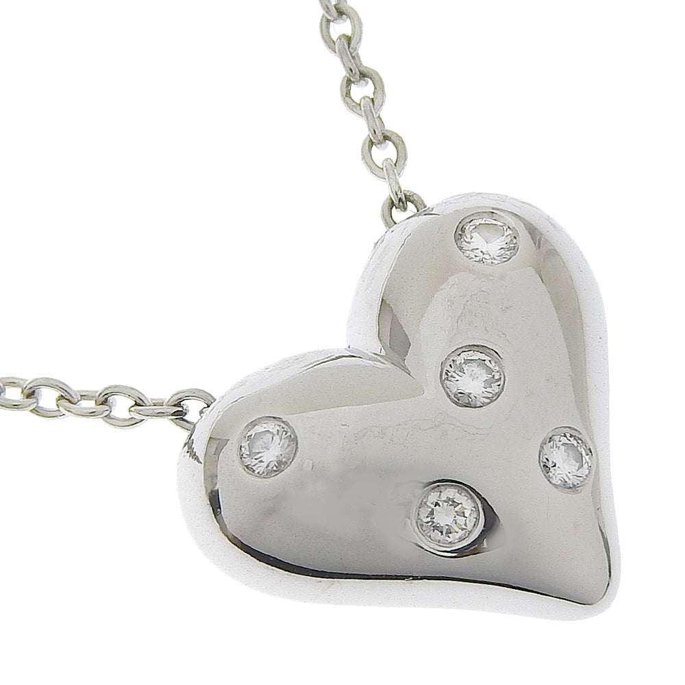 Tiffany Dots Heart Necklace Pt950 Platinum Diamond