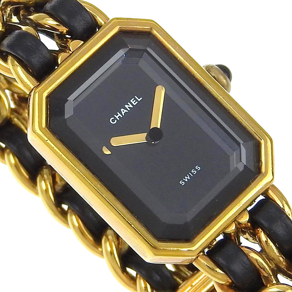 Chanel Premiere Gold Plated Leather Quartz Watch