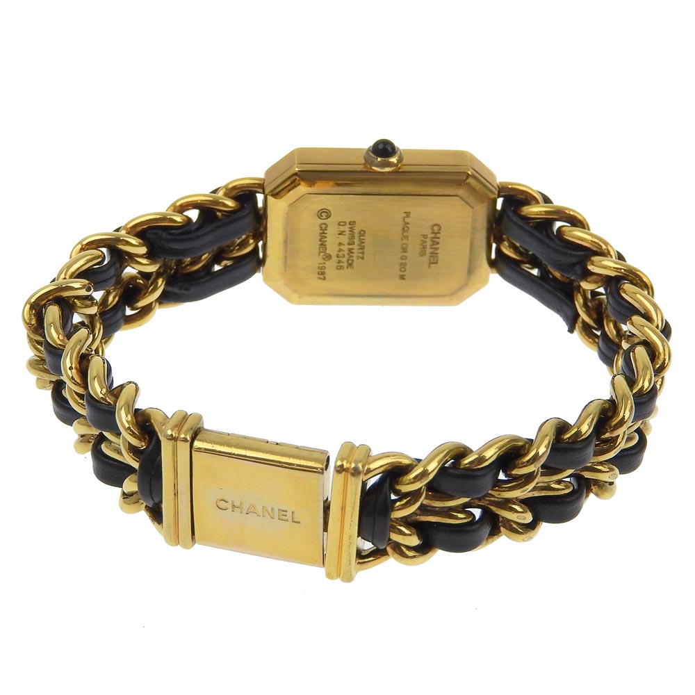 Chanel Premiere Gold Plated Leather Quartz Watch