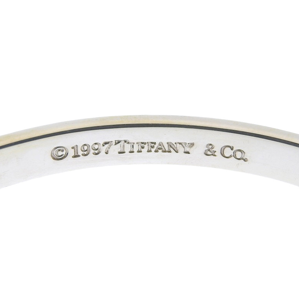 Tiffany & Co Silver Narrow 1837 Bangle  Metal Bracelet in Very Good Condition