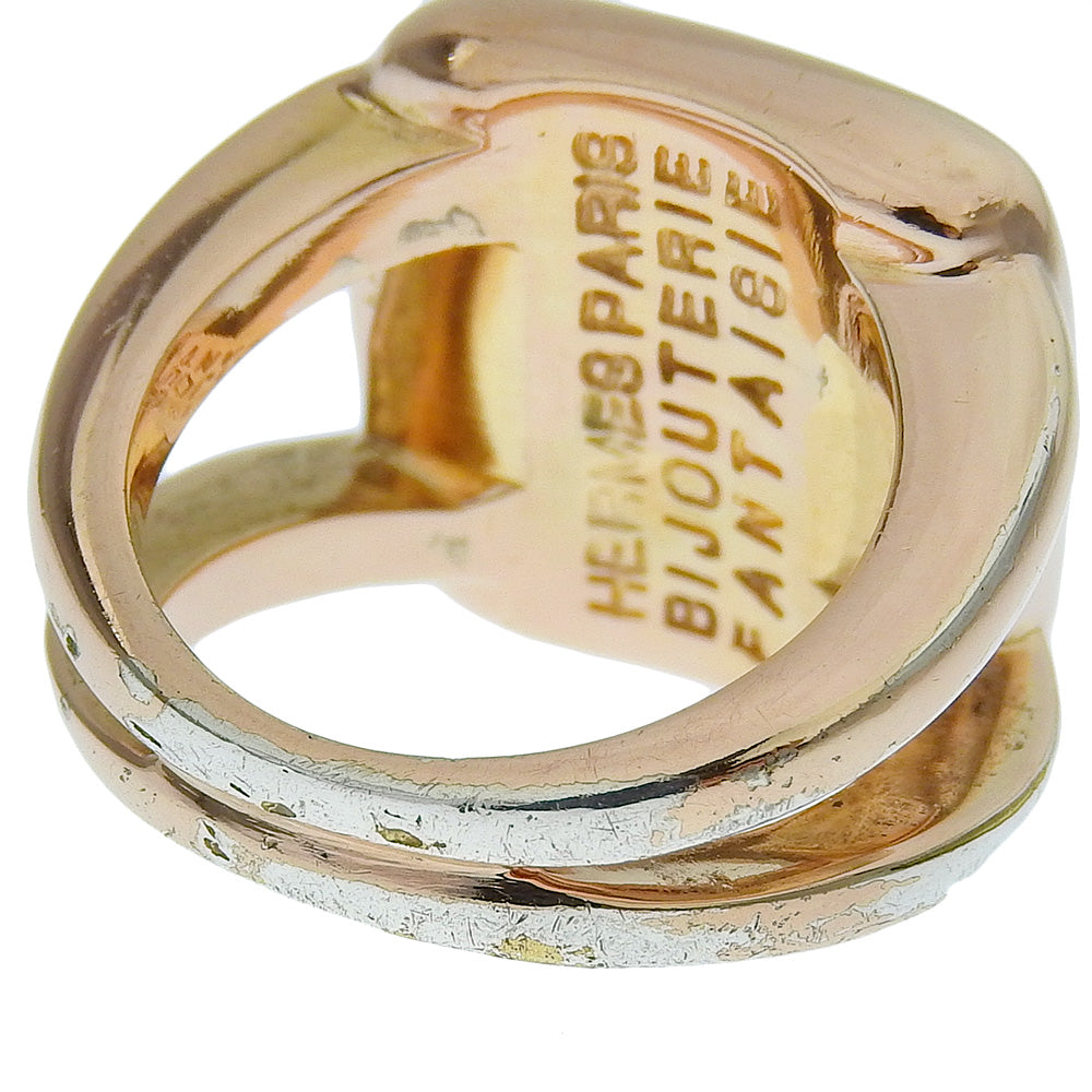 Hermes Gold Plated White Shell Ring