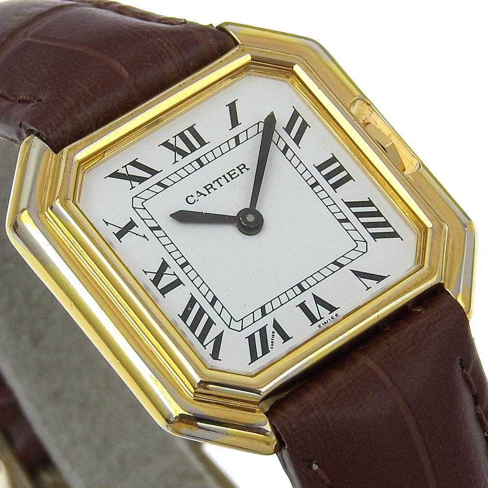 Cartier Santos LM Watch Silver 925 Leather Manual