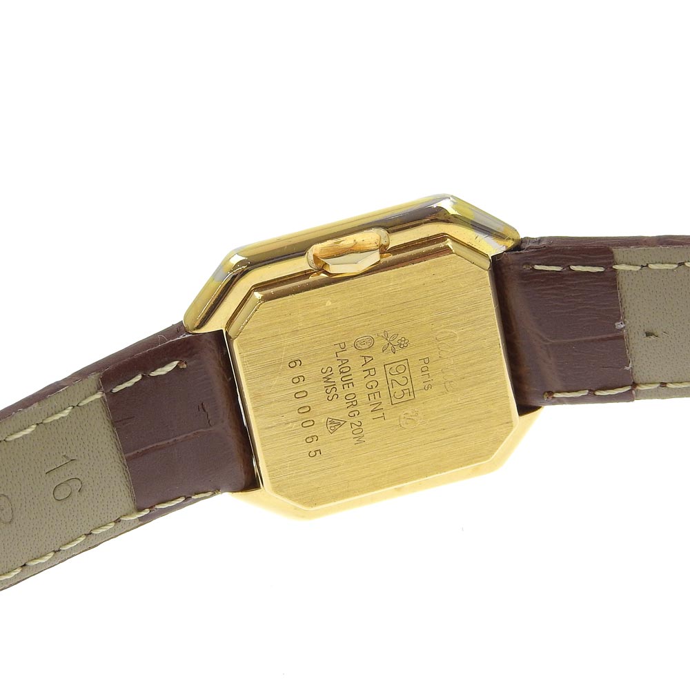 Cartier Cartier SANTOS LM Watch Silver 925 Leather Manual Metal Automatic cal.2512-1 in Pristine Condition