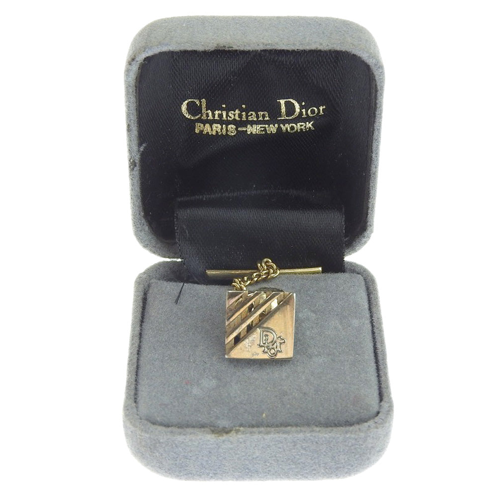 Dior Gold Plated Logo Tie Pin