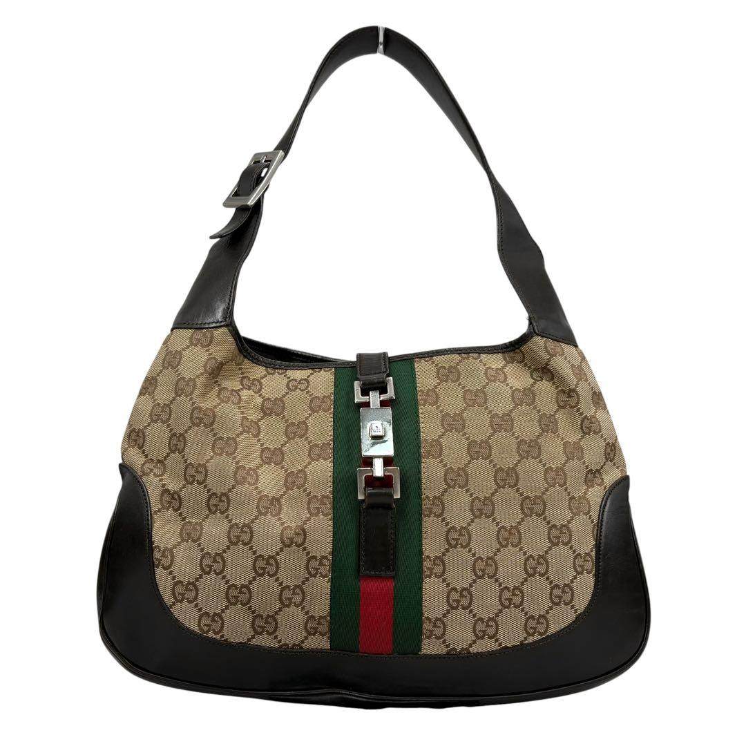 Gucci GG Canvas Leather Shoulder Bag