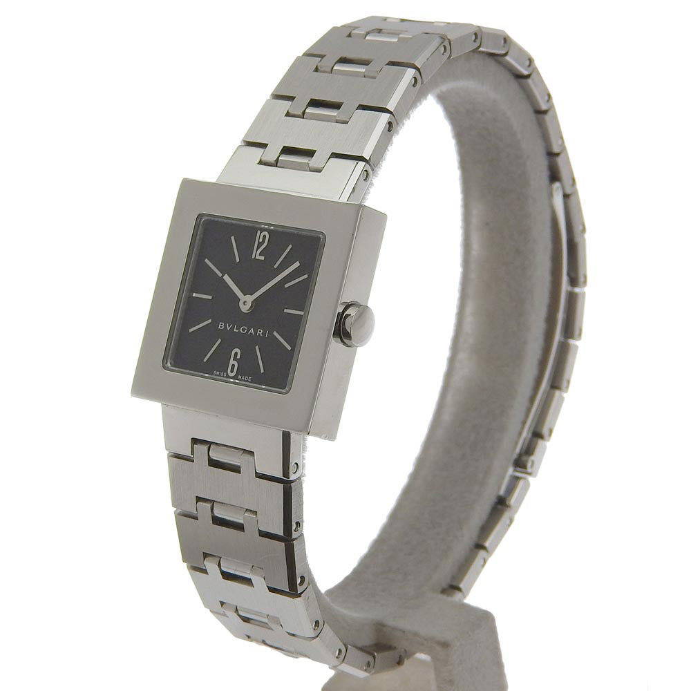 Bvlgari Quadrato Watch SQ22SS Stainless Steel Quartz