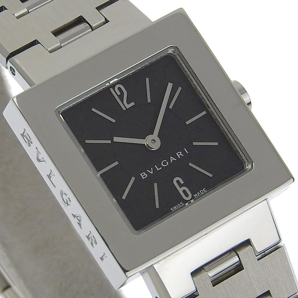 Bvlgari Quadrato Watch SQ22SS Stainless Steel Quartz