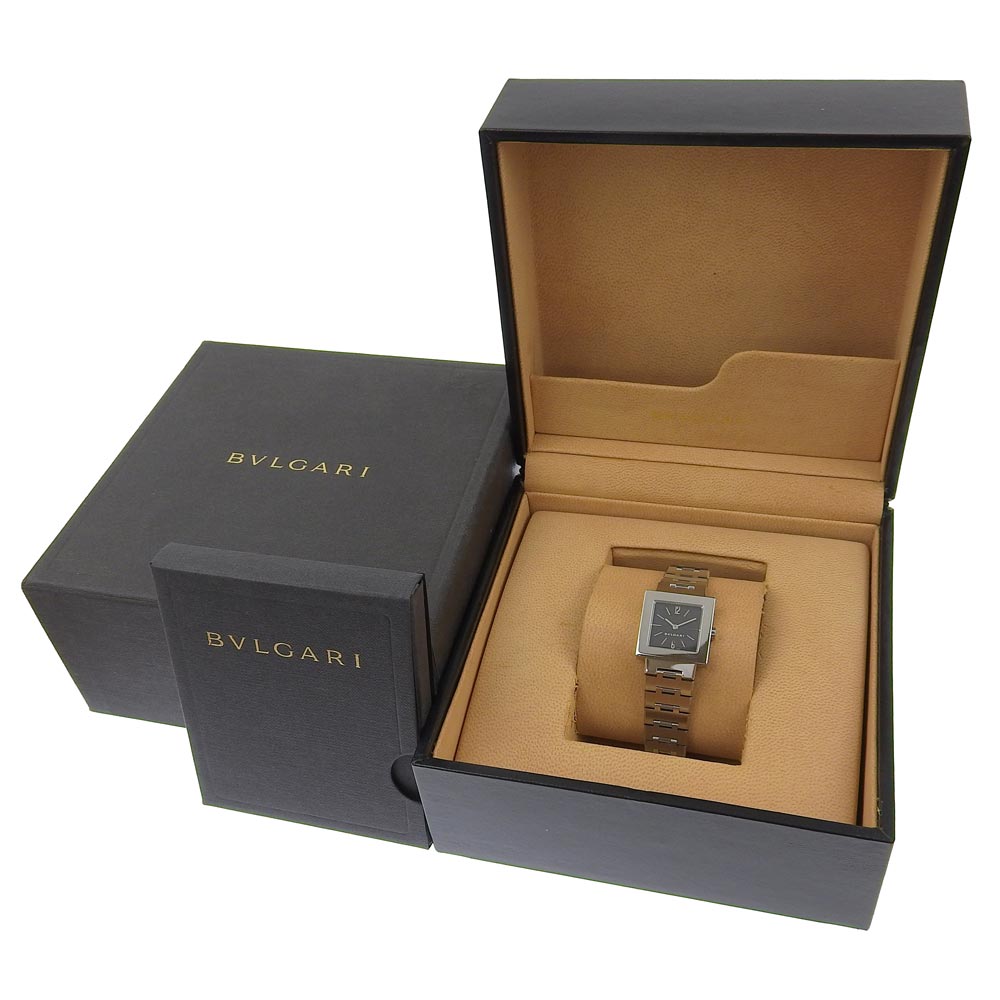 Bvlgari Quadrato Watch SQ22SS Stainless Steel Quartz