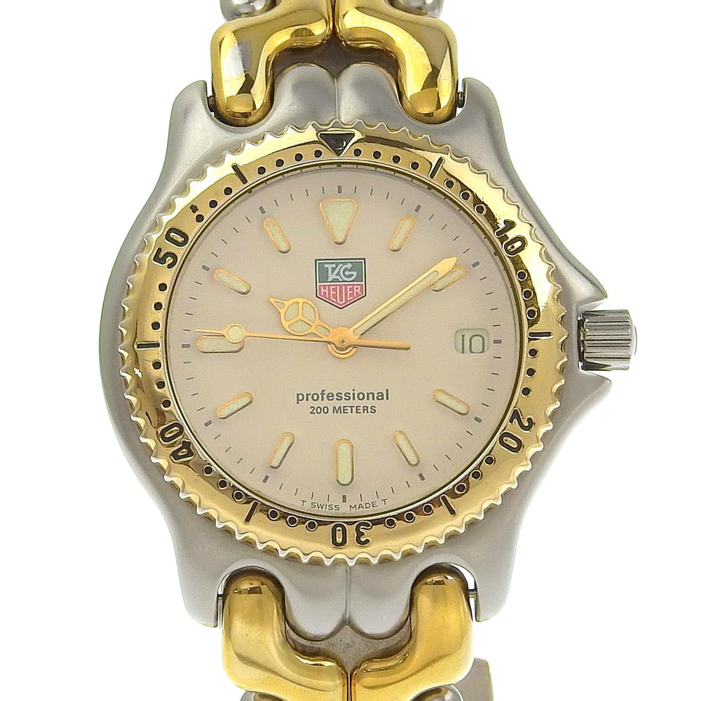 TAG Heuer Professional Watch S95.713K Stainless Steel Gold Plated Quartz