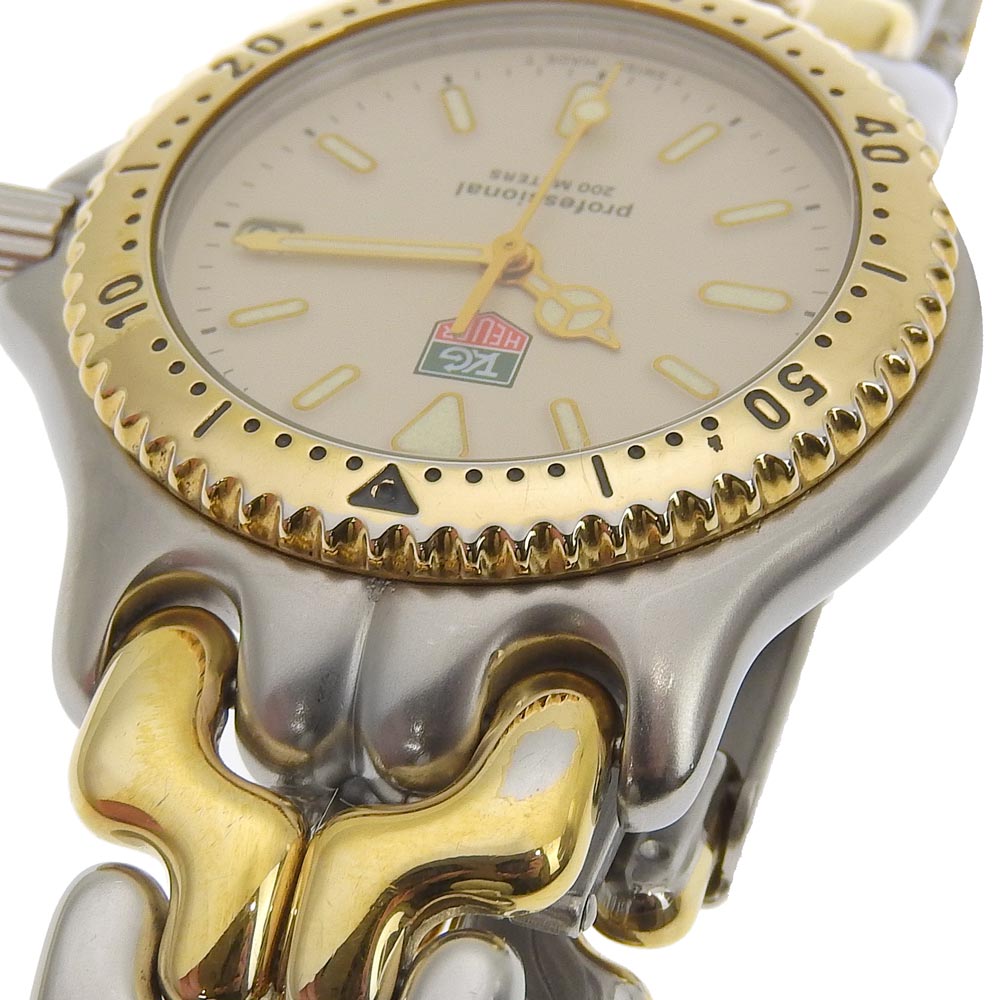 TAG Heuer Professional Watch S95.713K Stainless Steel Gold Plated Quartz