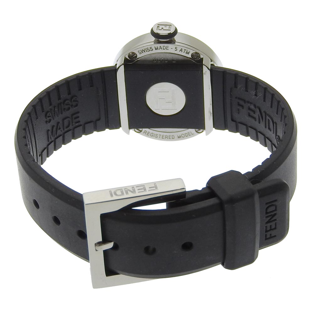 Fendi Bousra Watch Stainless Steel Rubber Quartz