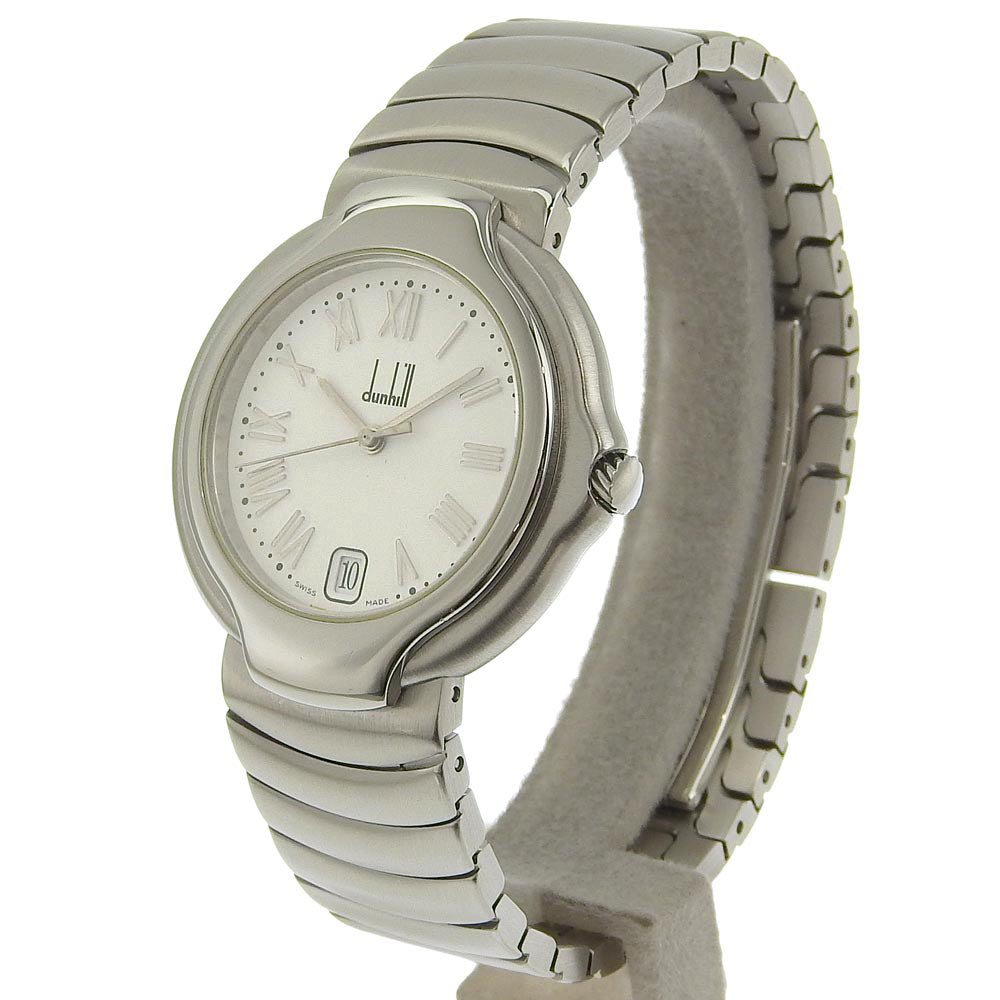 Dunhill Millenium 8001 - Men's Quartz Analogue Display Watch in Silver, Made in Swiss, Stainless Steel [Pre-owned] 8001.0