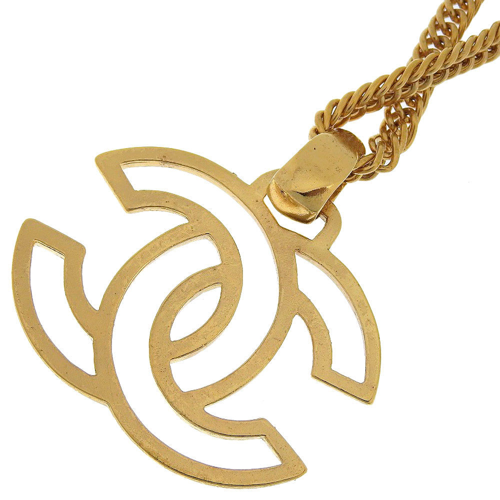 Chanel Coco Mark Necklace Gold Plated 98A