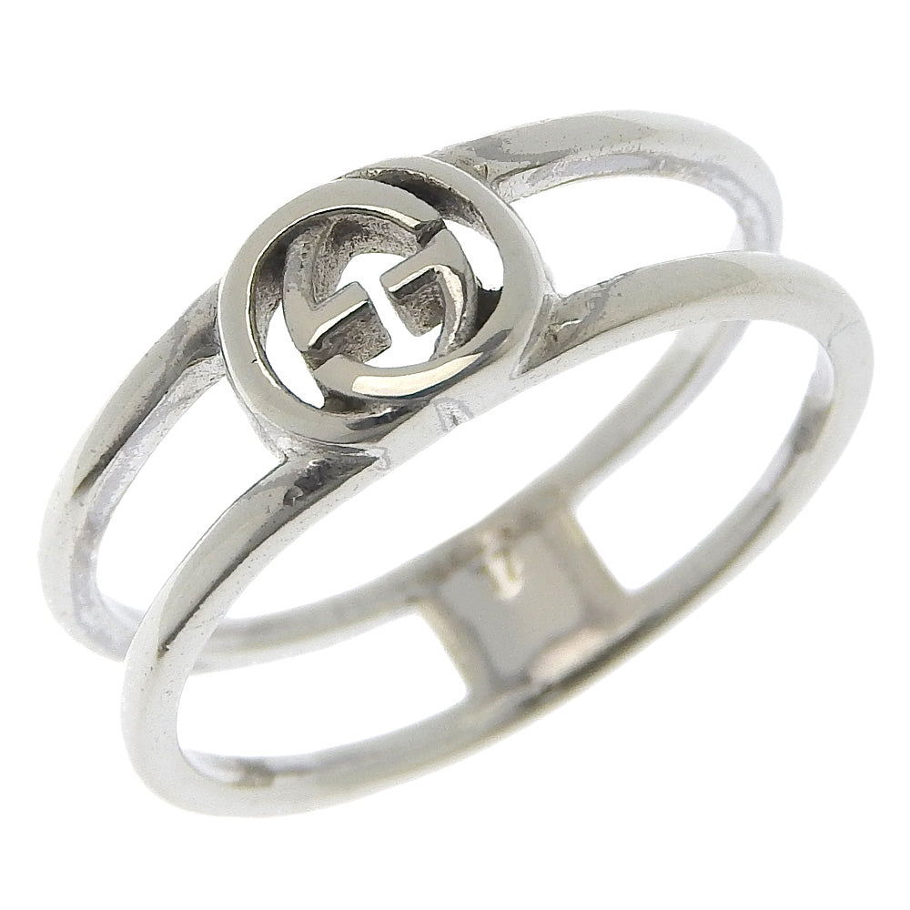 Gucci Interlocking G Open Band Ring Metal Ring in Good condition
