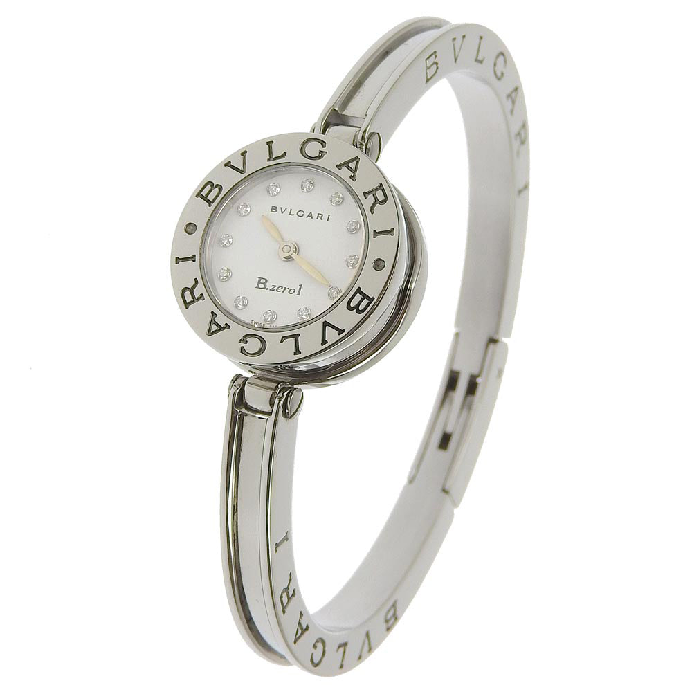 Bulgari B-zero1 Ladies Wristwatch with 10P Diamond, White Dial in Stainless Steel [Pre-owned] BZ22S