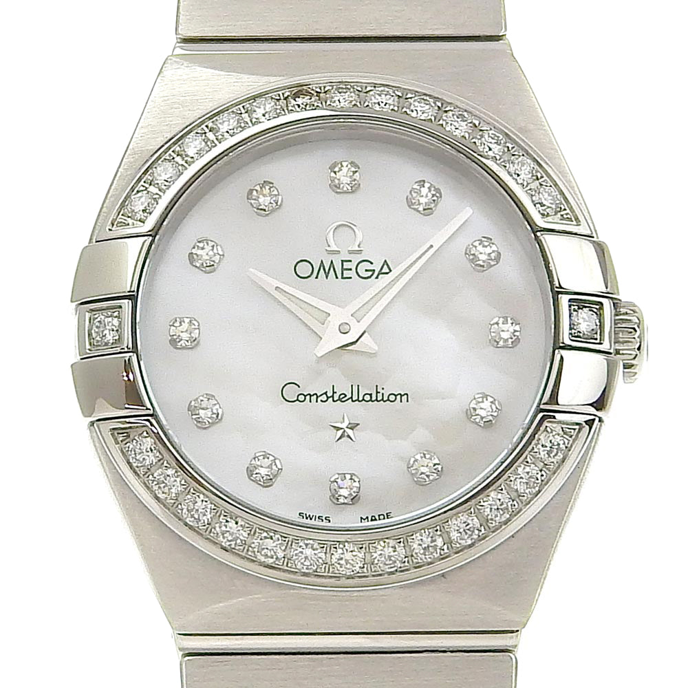 Omega Constellation Quartz Watch Stainless Steel Diamond