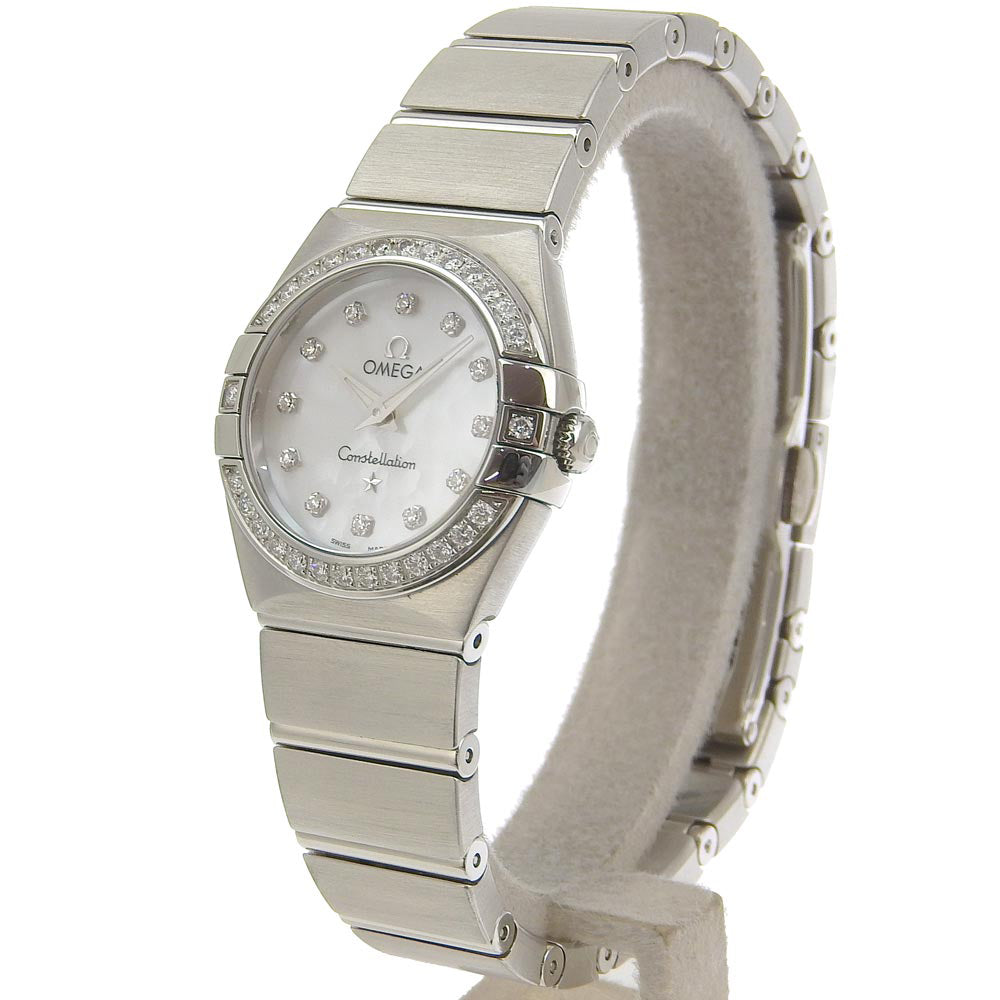 Omega Constellation Quartz Watch Stainless Steel Diamond