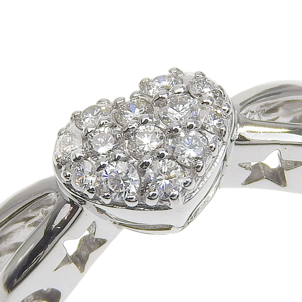 K18 White Gold Diamond Heart Ring