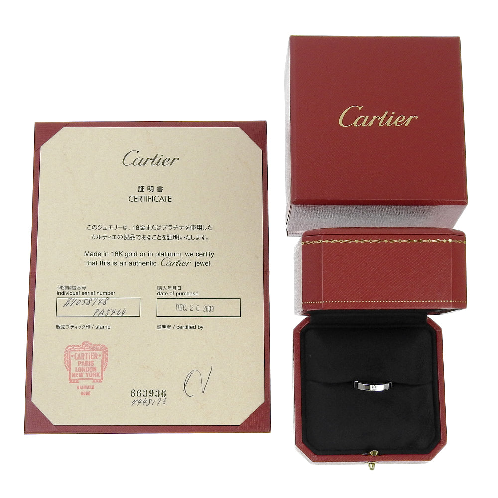 Cartier K18 White Gold Diamond Ring Size 8