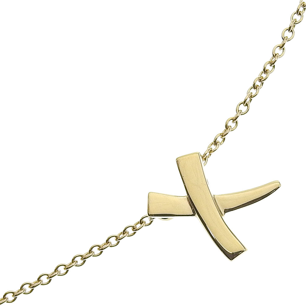 Tiffany & Co K18 Yellow Gold Kiss Necklace