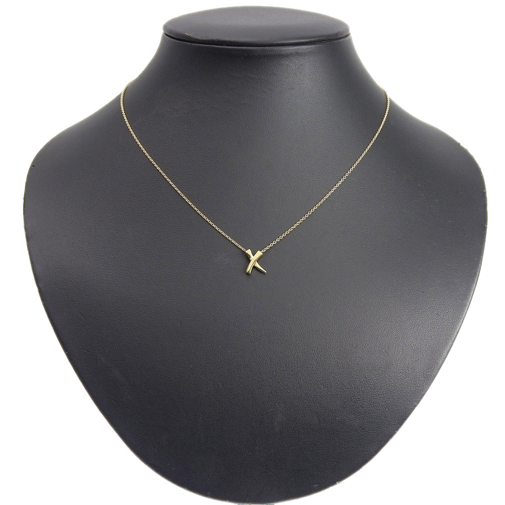 Tiffany & Co K18 Yellow Gold Kiss Necklace