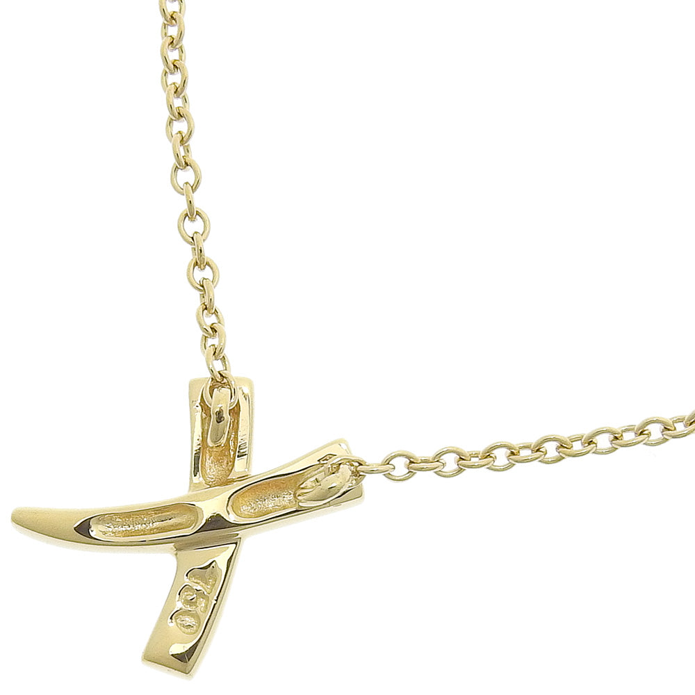 Tiffany & Co K18 Yellow Gold Kiss Necklace