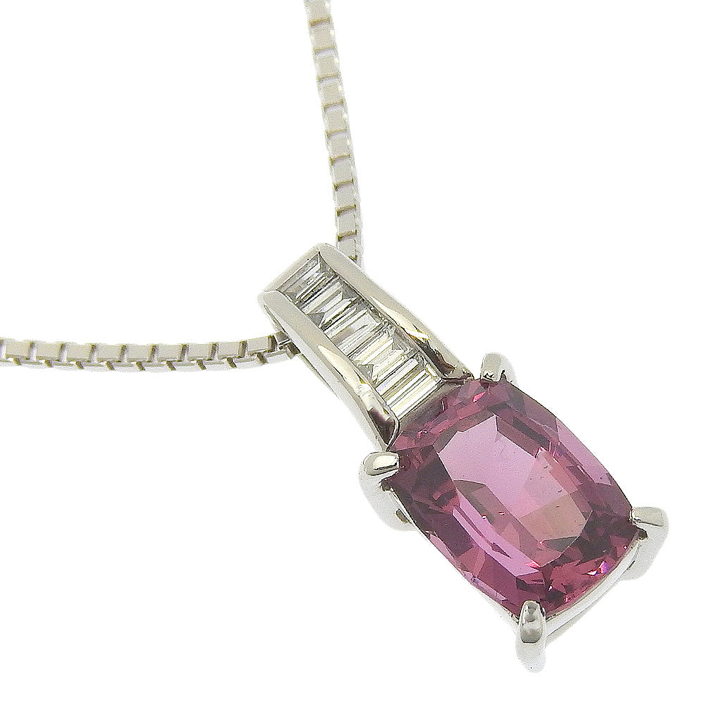 Tasaki Necklace Rhodolite Garnet K18 White Gold PT900