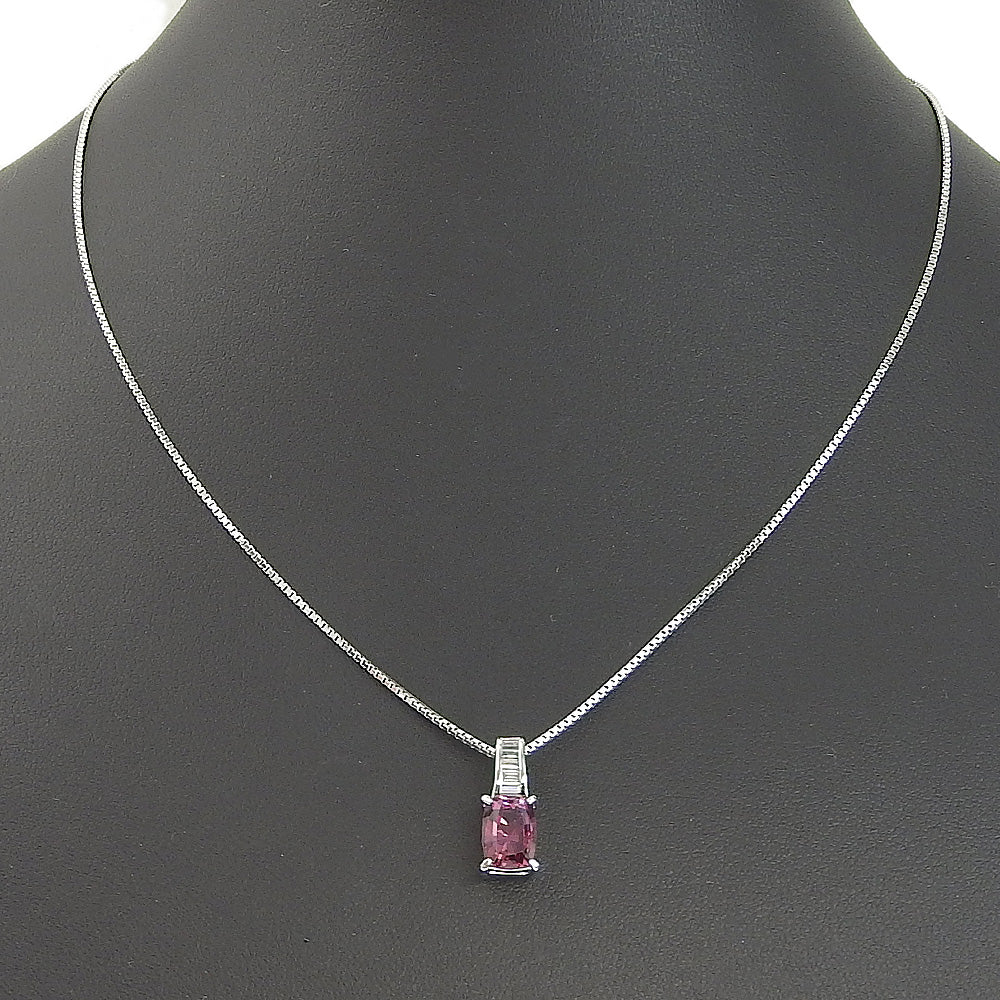 Tasaki Necklace Rhodolite Garnet K18 White Gold PT900