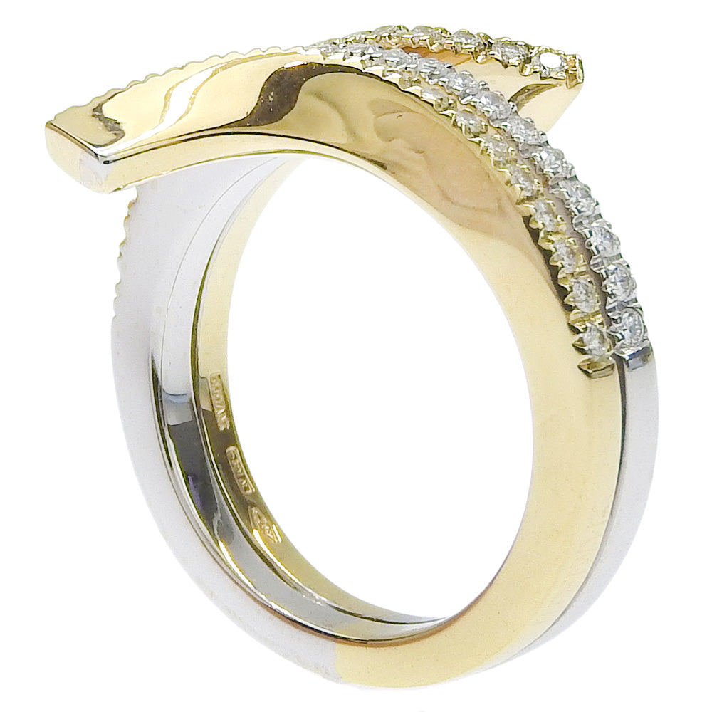 Damiani K18 Gold Ring Size 17 Unisex