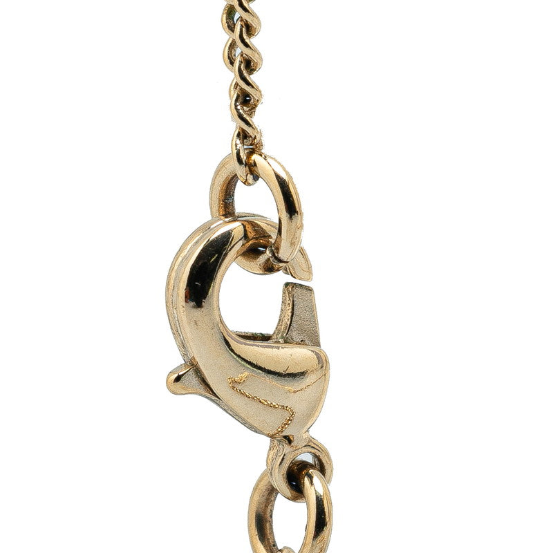 Chanel Coco Mark Necklace Gold Plated Faux Pearl