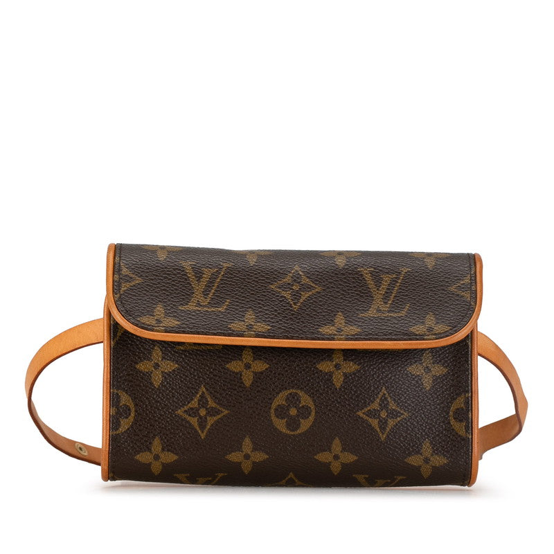 Louis Vuitton Monogram Pochette Florentine XS Waist Bag M51855 Brown PVC Leather