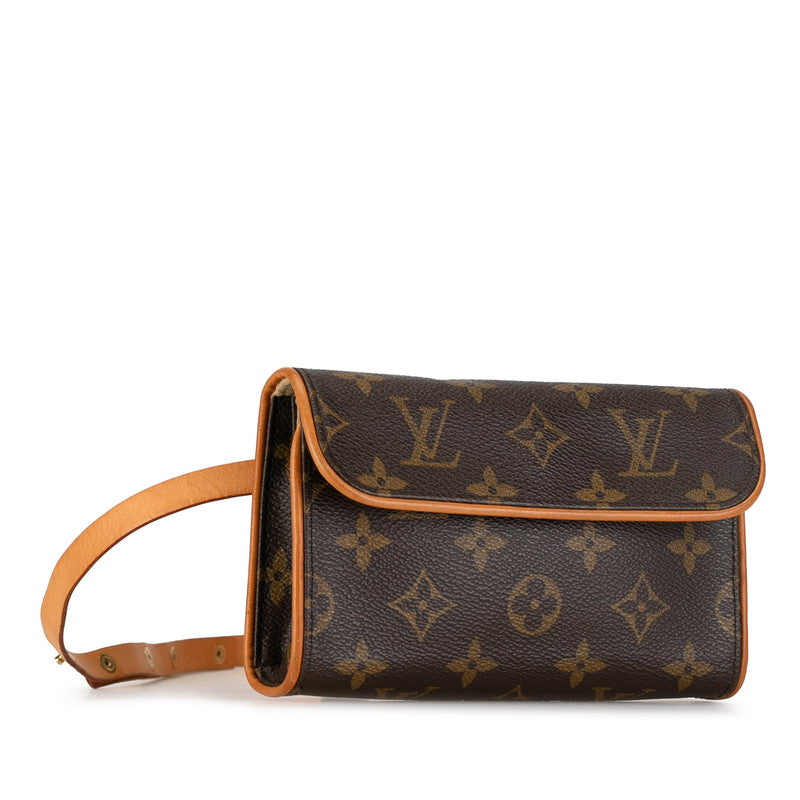 Louis Vuitton Monogram Pochette Florentine XS Waist Bag M51855 Brown PVC Leather