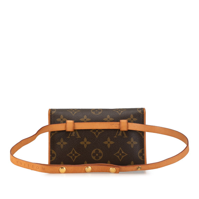 Louis Vuitton Monogram Pochette Florentine XS Waist Bag M51855 Brown PVC Leather