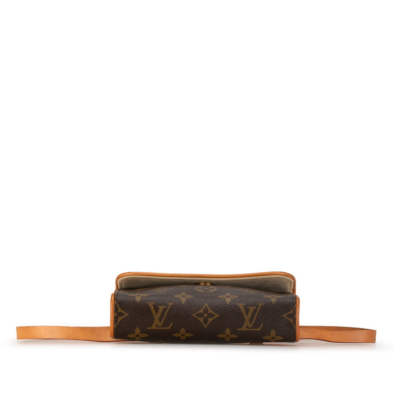 Louis Vuitton Monogram Pochette Florentine XS Waist Bag M51855 Brown PVC Leather