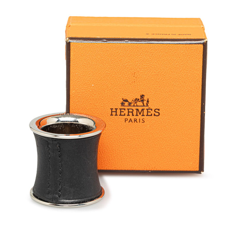 Hermes Metal Leather Scarf Ring