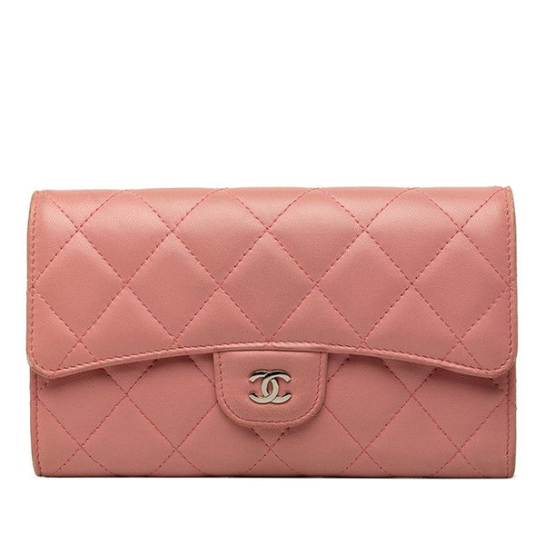 Chanel Matelasse Coco Mark Lambskin Long Wallet