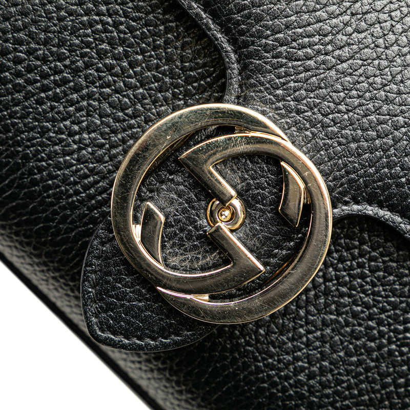 Gucci Leather Interlocking G Chain Shoulder Bag 607720