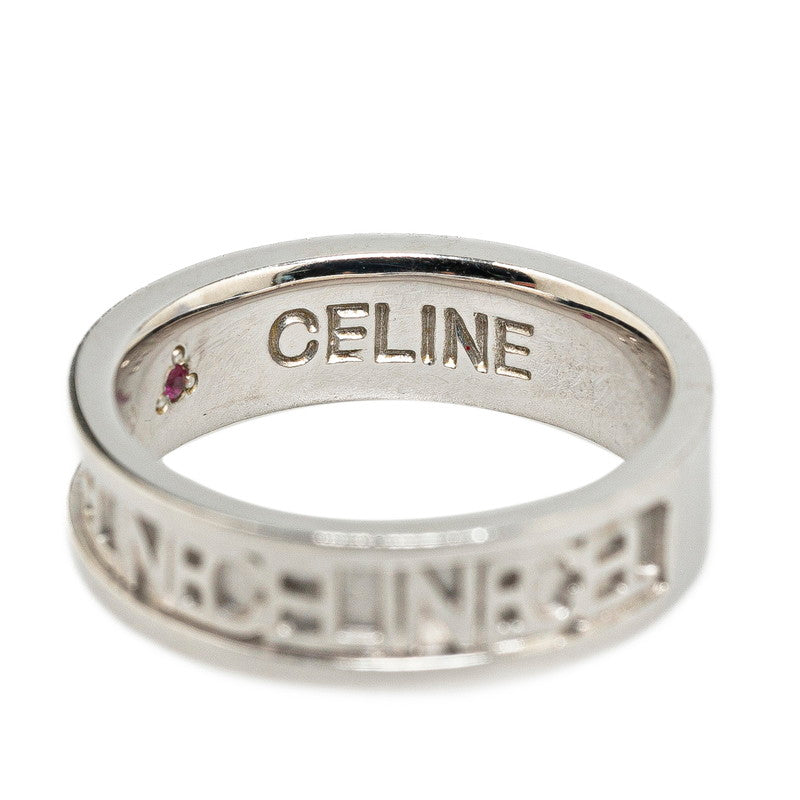 Celine Pt900 Platinum Logo Ring