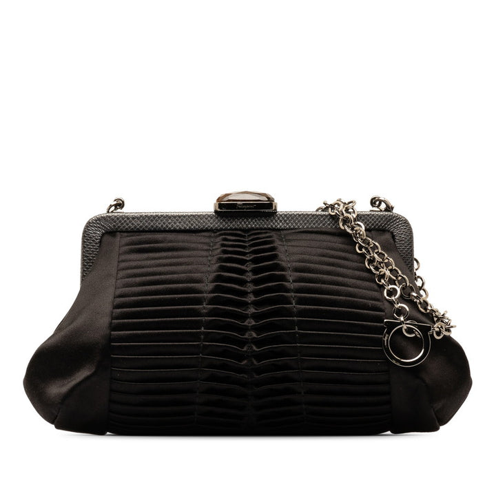 Salvatore Ferragamo Nylon Mini Chain Shoulder Bag