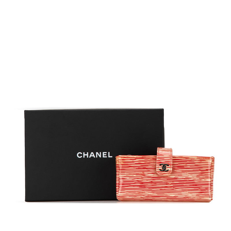 Chanel Patent Leather Mini Pouch Red White