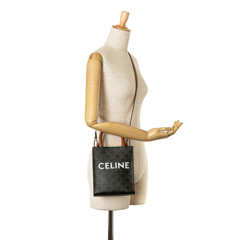 Celine Triomphe Mini Vertical Cabas Handbag PVC Leather